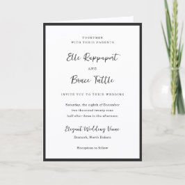 Convite Casamento Minimalista Tipografia Moderna