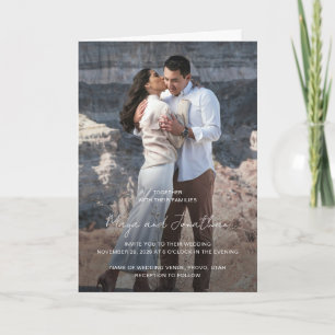 Convite Casamento Moderno de Foto Elegante
