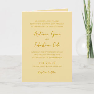 Convite Casamento Moderno do Código QR Amarelo da Manteiga