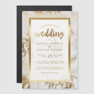 Convite Casamento Moderno em Bronze e Marble