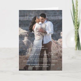 Convite Casamento Moderno Foto Elegante