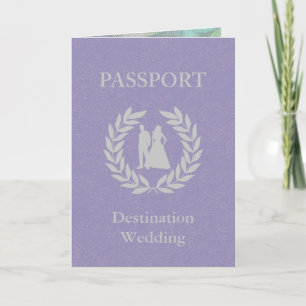 Convite casamento no destino passaporte