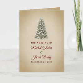 Convite Casamento no inverno de Árvore de Natal Elegante