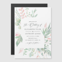 Convite Casamento Pastel Blush Greenery