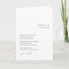 Convite Casamento Preto e Branco Moderno e Limpo