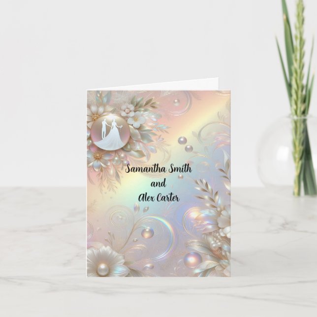 Convite Casamento Romântico de Casais (Frente)