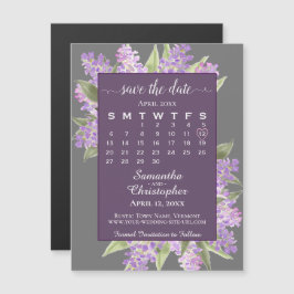 Convite Casamento Rustic Lilacs Salve a Cinza do Calendári