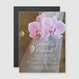 Convite Casamento Rustic Orchid Elegance Salve a Data