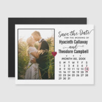 Casamento Salvar a Data Calendário de Qualquer Mês