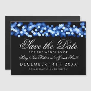 Convite Casamento Salve A Data Blue Hollywood Glam