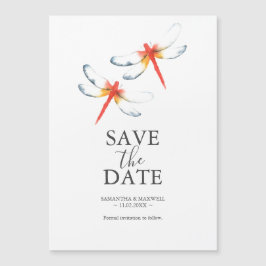 Convite Casamento Salve A Data Magnets Red Dragonfly