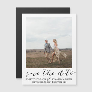 Convite Casamento Salve os Magnetos de Data com Uma Imagem