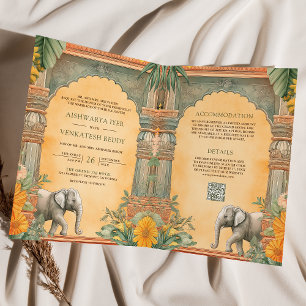 Convite Casamento Tradicional com Código QR de Foto do Sul
