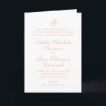 Convite Casamento Tradicional Rosa Coral Elegante<br><div class="desc">Convites de casamento clássicos,  com design simples e eterno com script elegante e fontes serif tradicionais.</div>