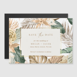 Convite Casamento Tropical de Praia Salva a Data