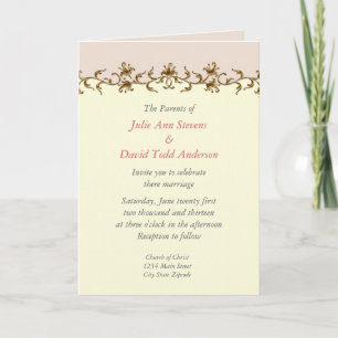 Convite Casamento vintage Elegante