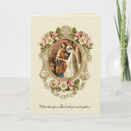 Convite Casamento vintage elegante católico tradicional
