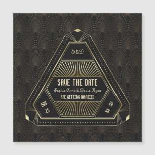 Convite Casamento Vintage Gold Great Gatsby Save The Date