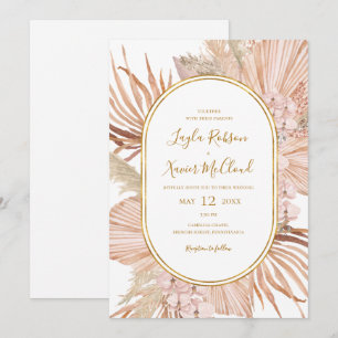 Convite Casual Boho Tropical Botânica