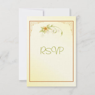 Convite Casual de Casamento de RSVP Floral Primave