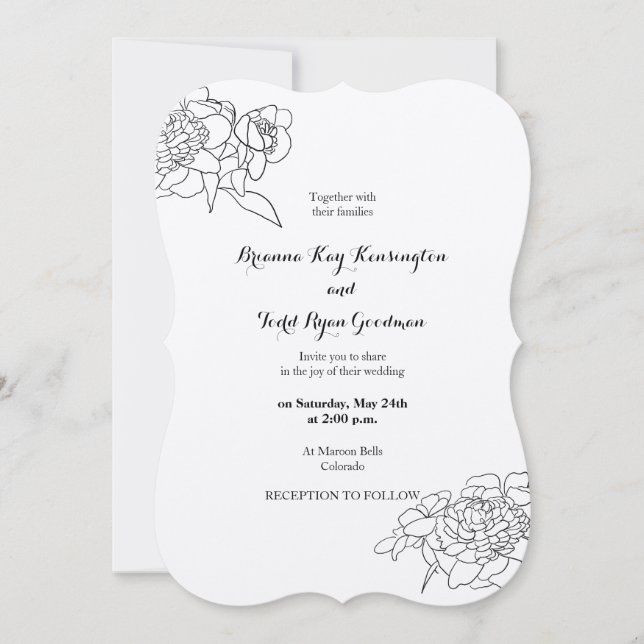 Convite Casual para Casamento no Papel Kraft (Frente)