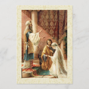 Convite Católico para Casamento de Brides Tradici