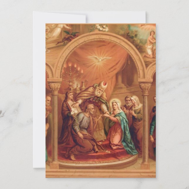 Convite Católico para Casamento Tradicional de Bri (Frente)