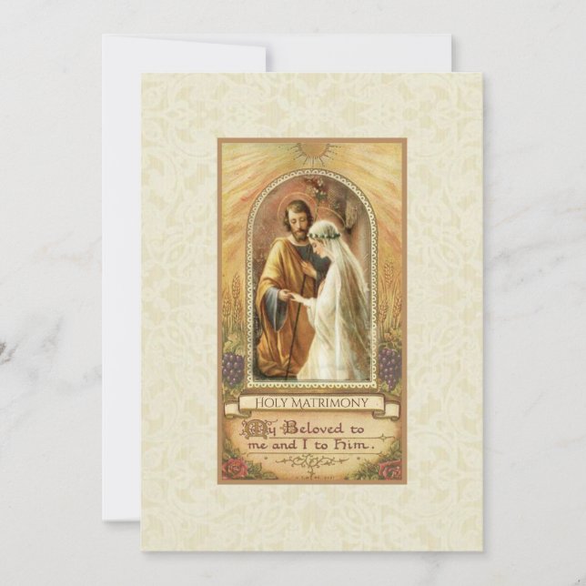 Convite Católico para Casamento Tradicional de Bri (Frente)