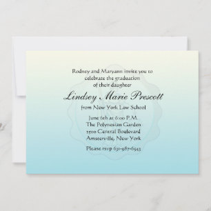 Convite cego da graduação de justiça