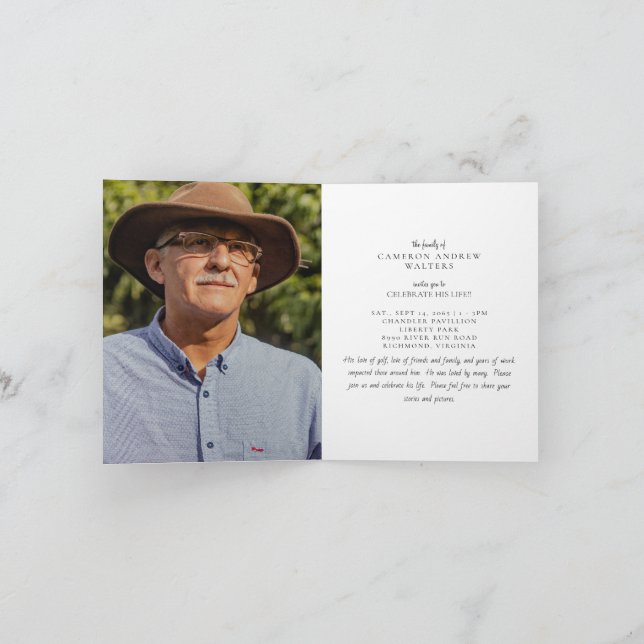 Convite Celebração de Foto da Vida Dobrada (Interior)