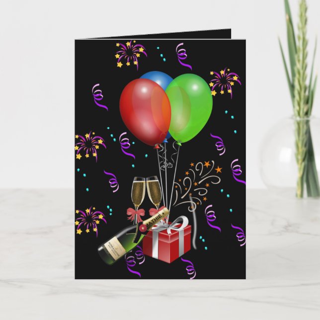 Convite Celebração do Balde de Garrafas do Aniversário (Frente)