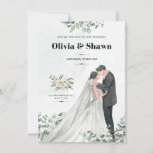 Convite Celestial De Casamento Da Serenidade