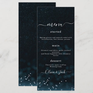 Convite Celestial para Casamento sob a Noite Estre