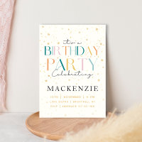 Convite Celestial Starry Sky Aniversário