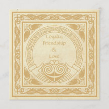 Convite Celta de Casamento com Claddagh.