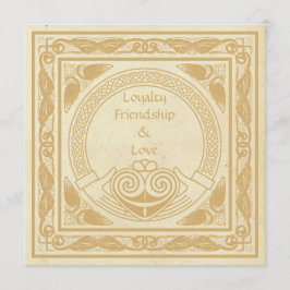 Convite Celta de Casamento com Claddagh.