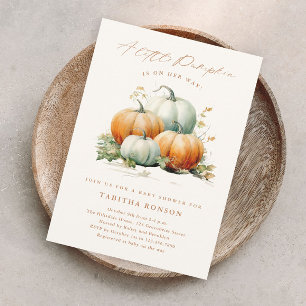 Convite Chá de Bebê de Outono Little Pumpkin