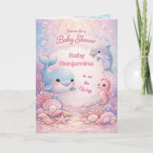Chá de Bebê Menina Pastel Debaixo do Mar Oceano Ro