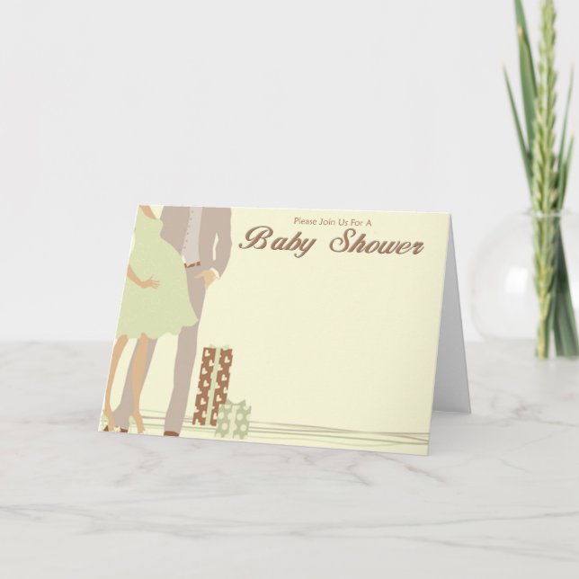 Convite Chá de fraldas casais (Frente)