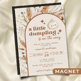 Convite Chá de fraldas de Bao para lixar com Aquarela Neut