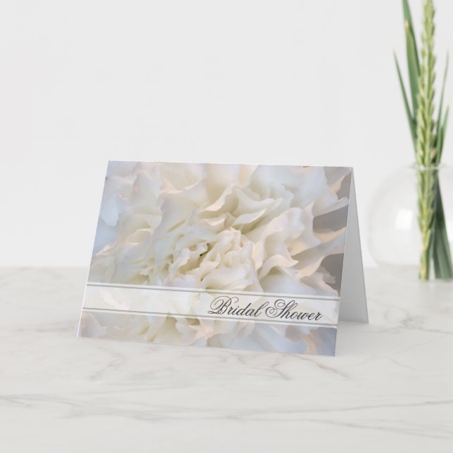 Convite Chá de panela Floral do Craveiro Branco (Frente)