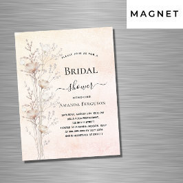 Convite Chá de panela pó de flores silvestres luxo