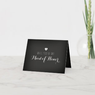 Convite Chalkboard Will You Be My Maid Of Honor Card