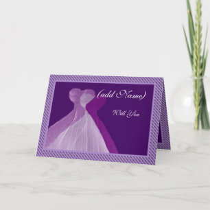 Convite Chamada de Bridesmaid com Bocas Violeta Dupla e Ro