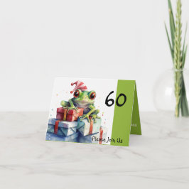 Convite Chapéu listrado de aniversário de feriado do Sapo