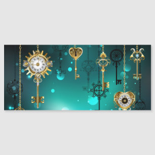 Convite Chaves de Esqueleto Anticas em Fundo Verde