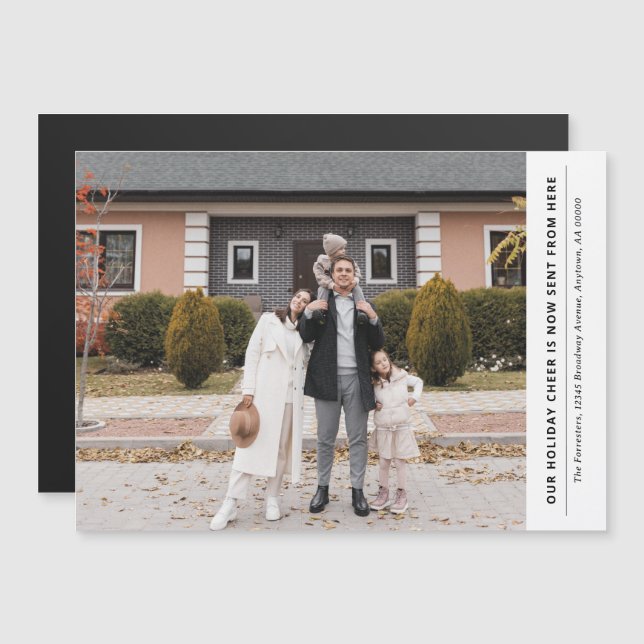 Convite Cheer é agora daqui Anúncio móvel de feriado (Frente/Verso)