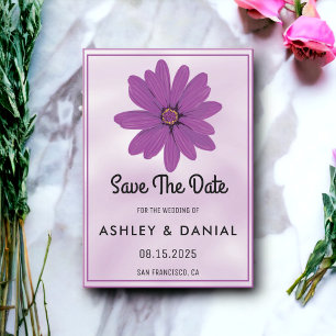 Convite Chic boho dusty rose floral para casamento