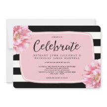 Convite Chic Floral / Rosa