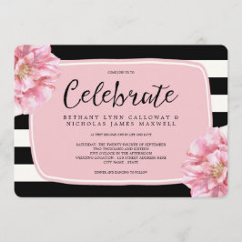 Convite Chic Floral / Rosa